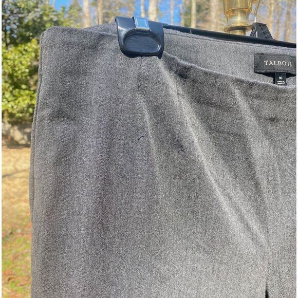 Talbots Dark Grey Twill Pleated Dress Slacks - Picture 4 of 8